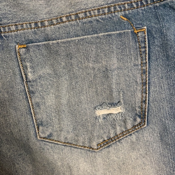 *SOLD*Distressed Mid-Rise Denim Cut-Offs - Picture 7 of 11